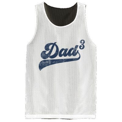 Dad3 Dad Cubed Gifts Father Of Three Daddy 3 Third Time Dad Mesh Reversible Basketball Jersey Tank