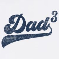 Dad3 Dad Cubed Gifts Father Of Three Daddy 3 Third Time Dad Poster