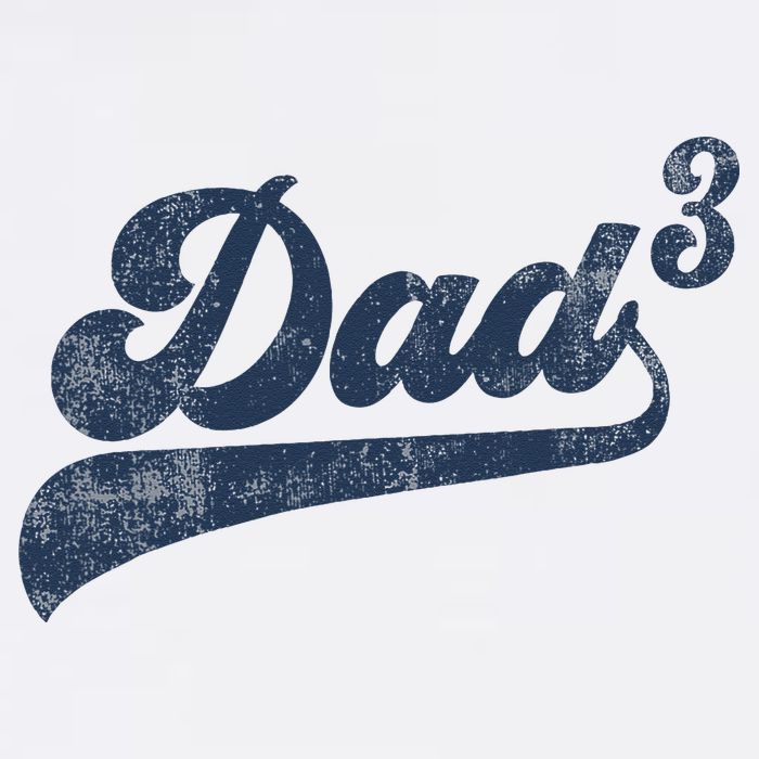 Dad3 Dad Cubed Gifts Father Of Three Daddy 3 Third Time Dad Poster