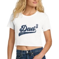 Dad3 Dad Cubed Gifts Father Of Three Daddy 3 Third Time Dad Crop Top
