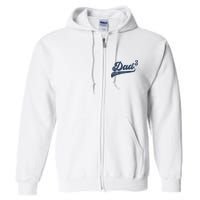 Dad3 Dad Cubed Gifts Father Of Three Daddy 3 Third Time Dad Full Zip Hoodie