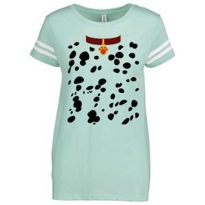 Dog Dalmatian Costume Dalmations Spots Puppy Print Halloween Enza Ladies Jersey Football T-Shirt