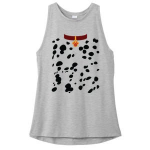 Dog Dalmatian Costume Dalmations Spots Puppy Print Halloween Ladies PosiCharge Tri-Blend Wicking Tank