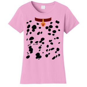 Dog Dalmatian Costume Dalmations Spots Puppy Print Halloween Women's T-Shirt