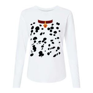 Dog Dalmatian Costume Dalmations Spots Puppy Print Halloween Womens Cotton Relaxed Long Sleeve T-Shirt