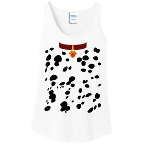 Dog Dalmatian Costume Dalmations Spots Puppy Print Halloween Ladies Essential Tank