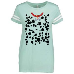 Dog Dalmatian Costume Dalmations Spots Puppy Print Halloween Enza Ladies Jersey Football T-Shirt