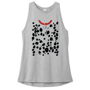 Dog Dalmatian Costume Dalmations Spots Puppy Print Halloween Ladies PosiCharge Tri-Blend Wicking Tank