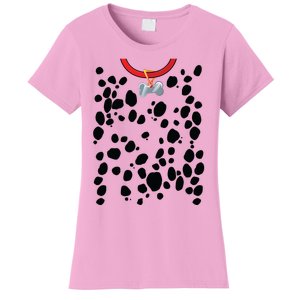 Dog Dalmatian Costume Dalmations Spots Puppy Print Halloween Women's T-Shirt