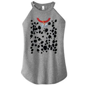 Dog Dalmatian Costume Dalmations Spots Puppy Print Halloween Women's Perfect Tri Rocker Tank