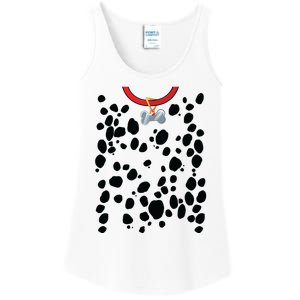 Dog Dalmatian Costume Dalmations Spots Puppy Print Halloween Ladies Essential Tank