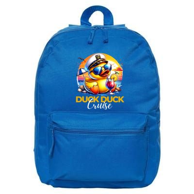 Duck Duck Cruise Funny Family Cruising Matching Group Gift 16 in Basic Backpack