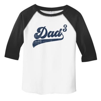 Dad3 Dad Cubed Gifts Father Of Three Daddy 3 Third Time Dad Toddler Fine Jersey T-Shirt