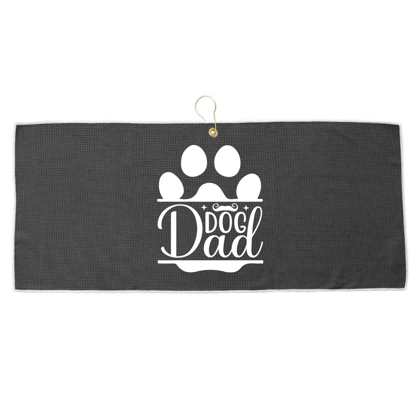 Dog Dad Cute T Large Microfiber Waffle Golf Towel
