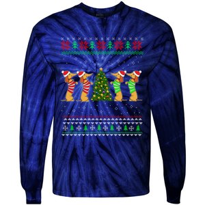 Dachshund Dog Christmas Ugly Sweater Dachshund Xmas Gift Tie-Dye Long Sleeve Shirt