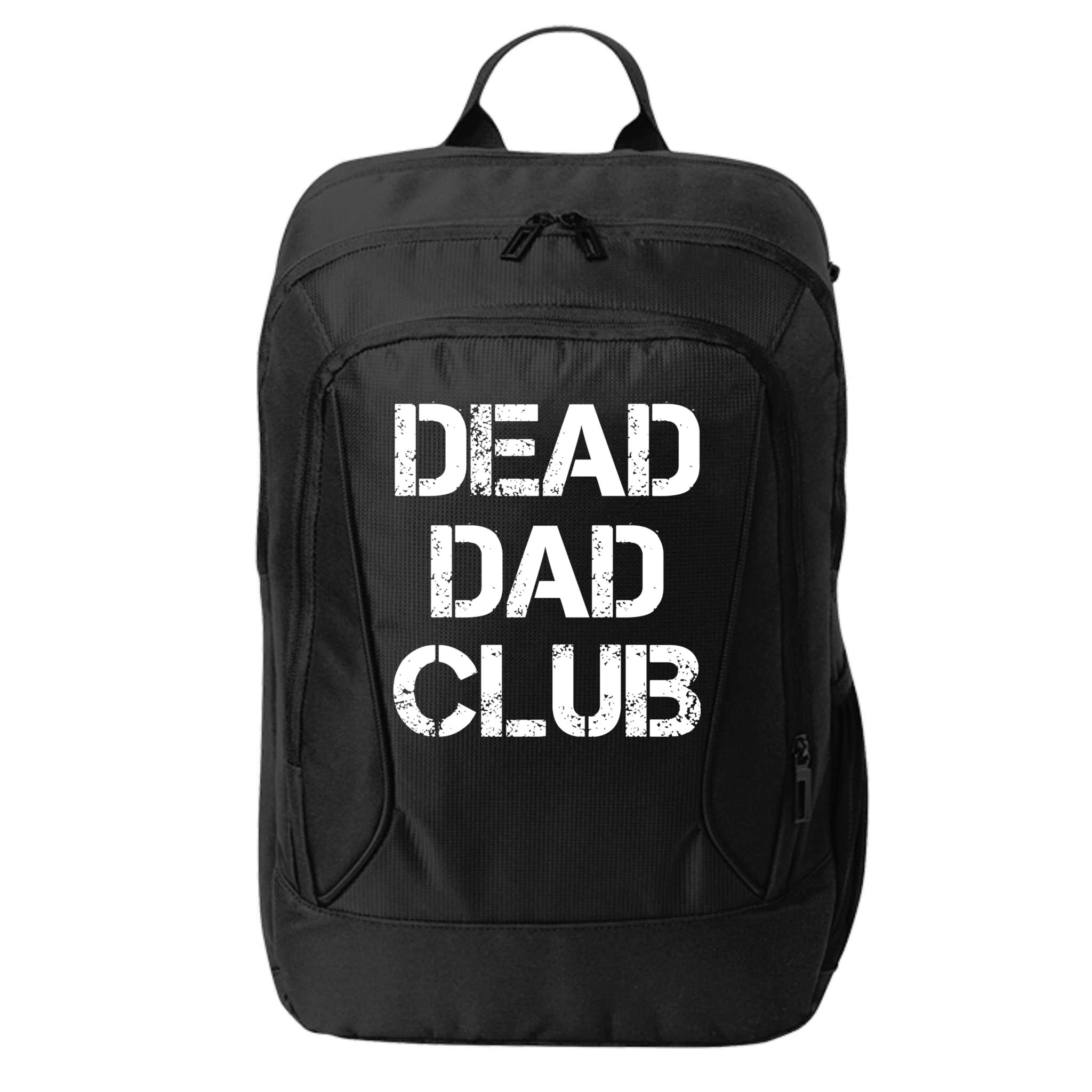 Dead Dad Club Vintage Funny Saying City Backpack