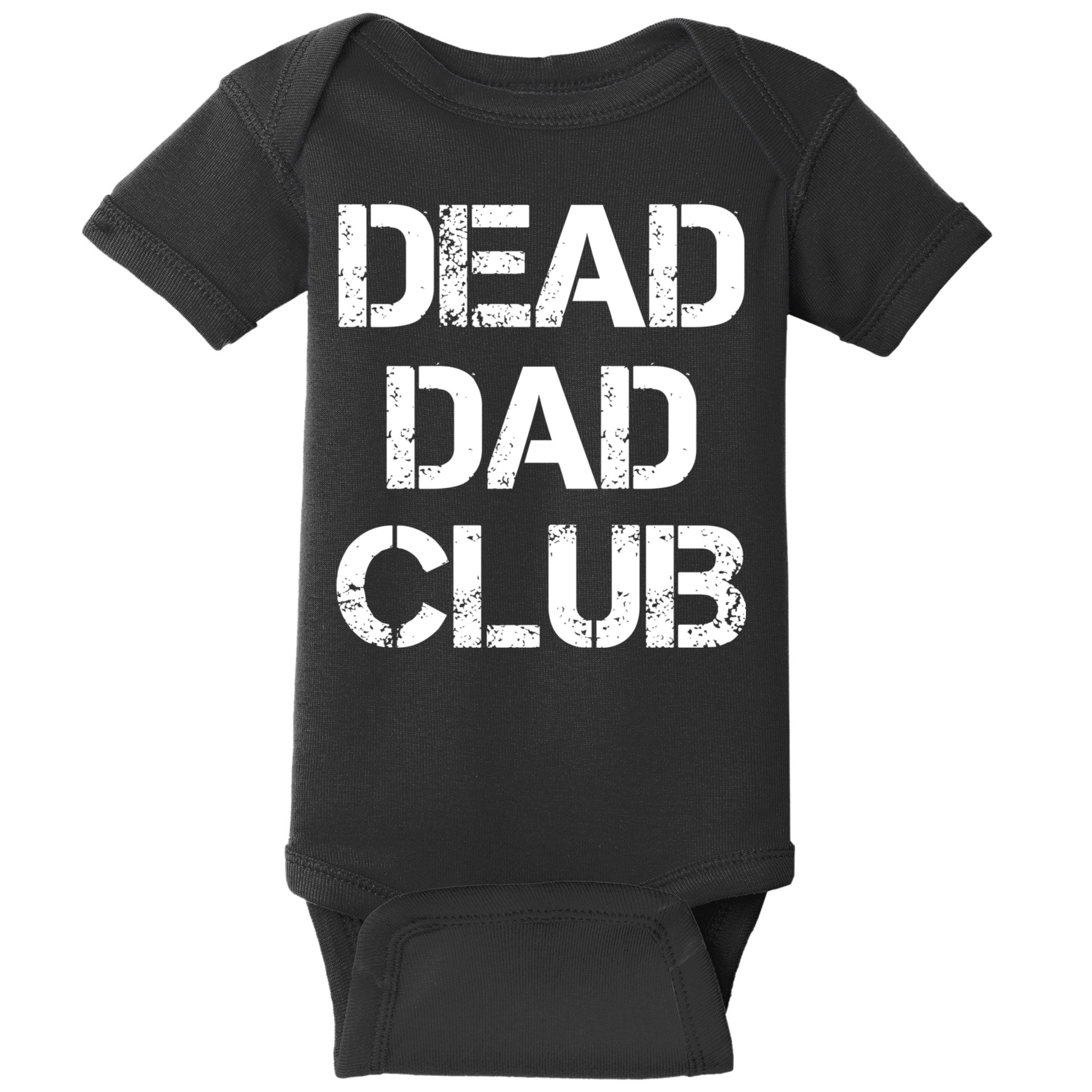 Dead Dad Club Vintage Funny Saying Baby Bodysuit