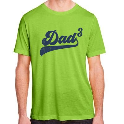 Dad3 Dad Cubed Gifts Father Of Three Daddy 3 Third Time Dad Adult ChromaSoft Performance T-Shirt