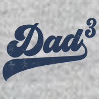 Dad3 Dad Cubed Gifts Father Of Three Daddy 3 Third Time Dad Tall T-Shirt