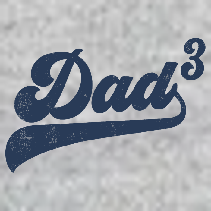 Dad3 Dad Cubed Gifts Father Of Three Daddy 3 Third Time Dad Full Zip Hoodie