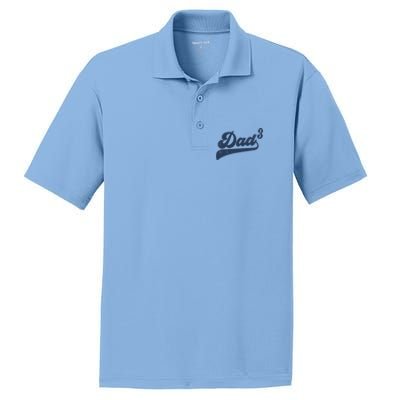 Dad3 Dad Cubed Gifts Father Of Three Daddy 3 Third Time Dad PosiCharge RacerMesh Polo