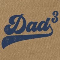 Dad3 Dad Cubed Gifts Father Of Three Daddy 3 Third Time Dad Cotton Canvas Backpack