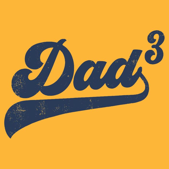 Dad3 Dad Cubed Gifts Father Of Three Daddy 3 Third Time Dad Pom Pom 12in Knit Beanie
