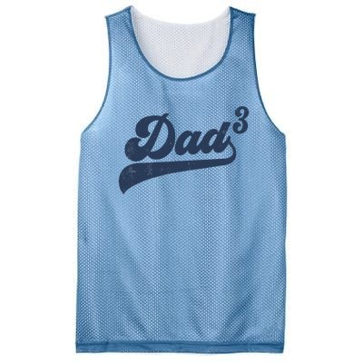 Dad3 Dad Cubed Gifts Father Of Three Daddy 3 Third Time Dad Mesh Reversible Basketball Jersey Tank