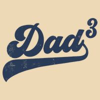 Dad3 Dad Cubed Gifts Father Of Three Daddy 3 Third Time Dad Drawstring Bag