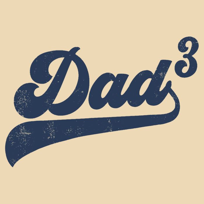 Dad3 Dad Cubed Gifts Father Of Three Daddy 3 Third Time Dad Drawstring Bag