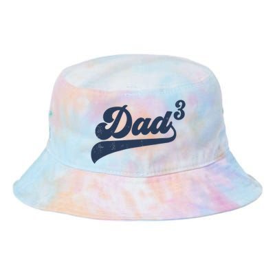 Dad3 Dad Cubed Gifts Father Of Three Daddy 3 Third Time Dad Tie Dye Newport Bucket Hat