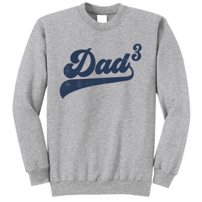 Dad3 Dad Cubed Gifts Father Of Three Daddy 3 Third Time Dad Sweatshirt