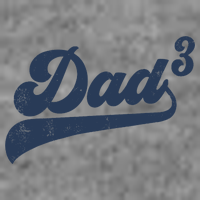 Dad3 Dad Cubed Gifts Father Of Three Daddy 3 Third Time Dad 7-Panel Snapback Hat