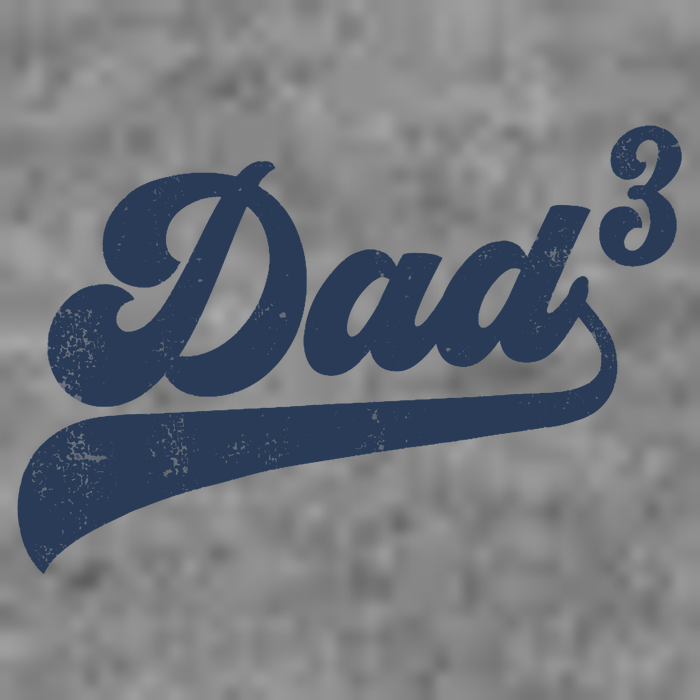 Dad3 Dad Cubed Gifts Father Of Three Daddy 3 Third Time Dad 7-Panel Snapback Hat