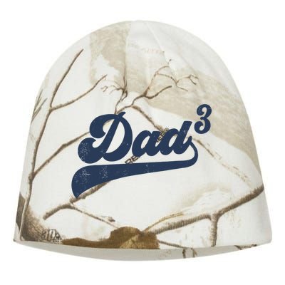 Dad3 Dad Cubed Gifts Father Of Three Daddy 3 Third Time Dad Kati - Camo Knit Beanie