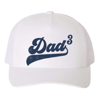 Dad3 Dad Cubed Gifts Father Of Three Daddy 3 Third Time Dad Yupoong Adult 5-Panel Trucker Hat