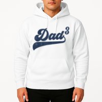 Dad3 Dad Cubed Gifts Father Of Three Daddy 3 Third Time Dad Hoodie
