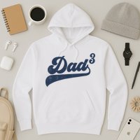 Dad3 Dad Cubed Gifts Father Of Three Daddy 3 Third Time Dad Hoodie