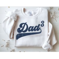 Dad3 Dad Cubed Gifts Father Of Three Daddy 3 Third Time Dad Sweatshirt