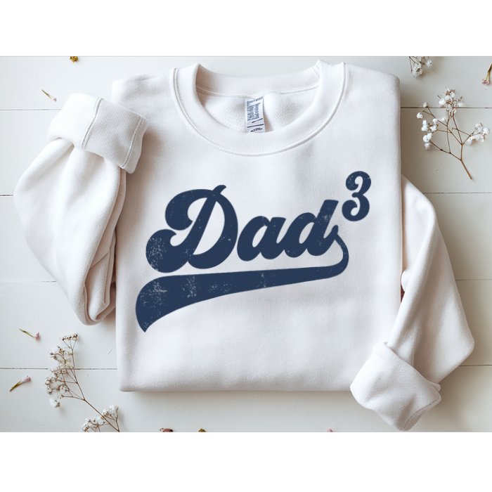 Dad3 Dad Cubed Gifts Father Of Three Daddy 3 Third Time Dad Sweatshirt