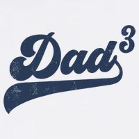 Dad3 Dad Cubed Gifts Father Of Three Daddy 3 Third Time Dad Button