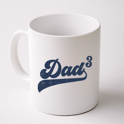 Dad3 Dad Cubed Gifts Father Of Three Daddy 3 Third Time Dad Mug