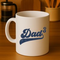 Dad3 Dad Cubed Gifts Father Of Three Daddy 3 Third Time Dad Mug
