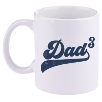 Dad3 Dad Cubed Gifts Father Of Three Daddy 3 Third Time Dad 11oz C Handle Ceramic Mug