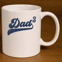 Dad3 Dad Cubed Gifts Father Of Three Daddy 3 Third Time Dad 11oz C Handle Ceramic Mug