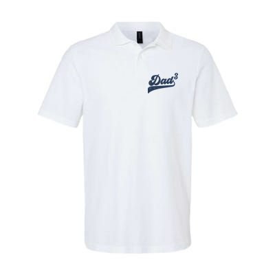 Dad3 Dad Cubed Gifts Father Of Three Daddy 3 Third Time Dad Polo