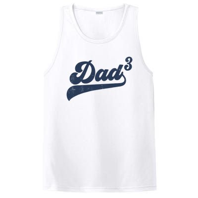 Dad3 Dad Cubed Gifts Father Of Three Daddy 3 Third Time Dad PosiCharge Competitor Tank