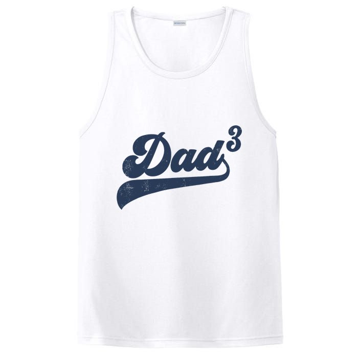 Dad3 Dad Cubed Gifts Father Of Three Daddy 3 Third Time Dad PosiCharge Competitor Tank