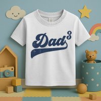 Dad3 Dad Cubed Gifts Father Of Three Daddy 3 Third Time Dad Toddler T-Shirt