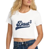 Dad3 Dad Cubed Gifts Father Of Three Daddy 3 Third Time Dad Crop Top